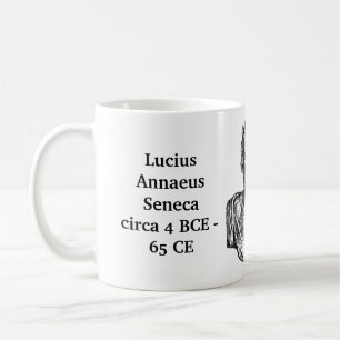 Taza De Café Cita de Seneca sobre literatura y muerte