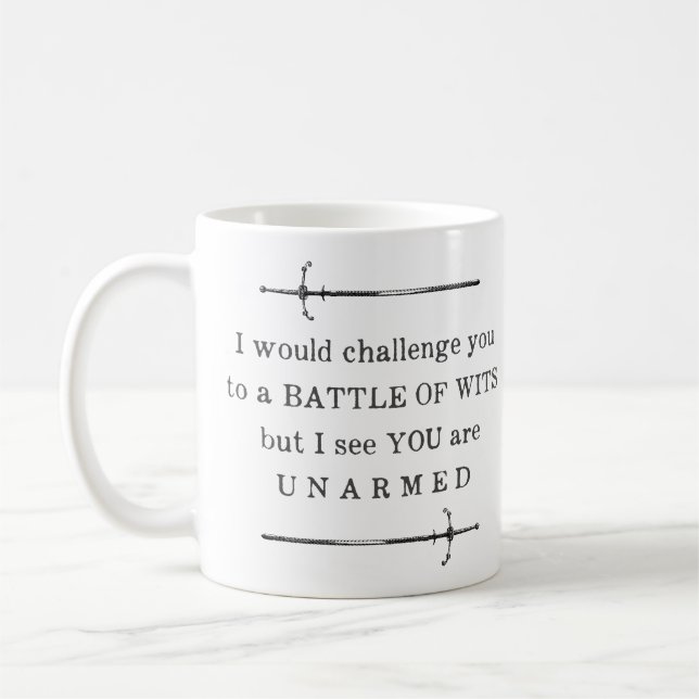 Taza De Café Cita de Shakespeare divertida (Izquierda)
