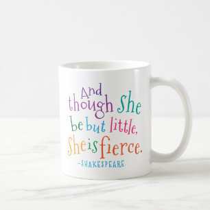 Taza De Café Cita de Shakespeare ella es feroz