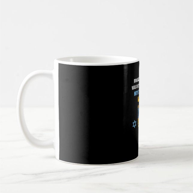 Taza De Café Cita de teléfono satelital divertida de Hanukkah C (Izquierda)