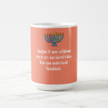 Taza De Café Cita de teléfono satelital divertida de Hanukkah C<br><div class="desc">Cita de teléfono satelital divertida de Hanukkah Chanukah</div>
