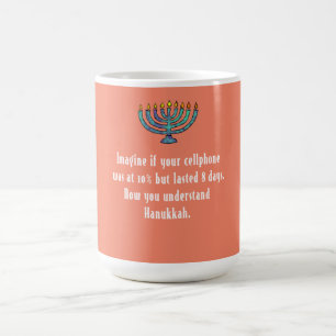 Taza De Café Cita de teléfono satelital divertida de Hanukkah C