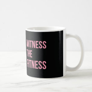 Taza De Café Cita De Testigo De La Gimnasio Rosa Negro
