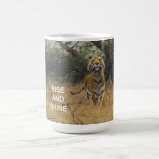 Taza De Café Cita de texto de aumento y brillo + pintura de tig