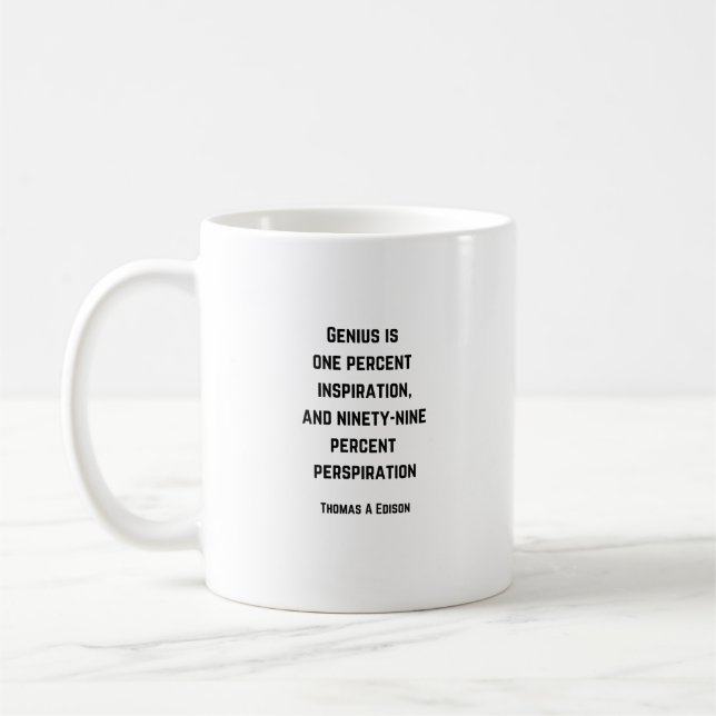 Taza De Café Cita de Thomas Edison - (Izquierda)
