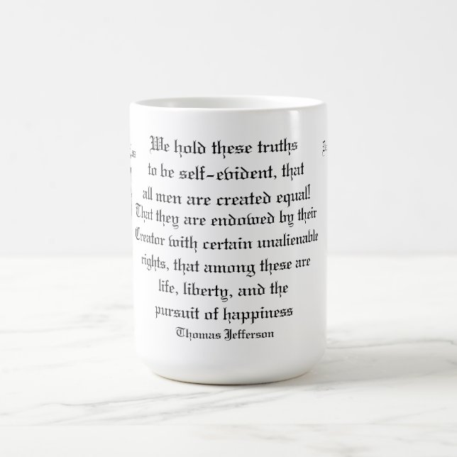TAZA DE CAFÉ CITA DE THOMAS JEFFERSON   (Centro)