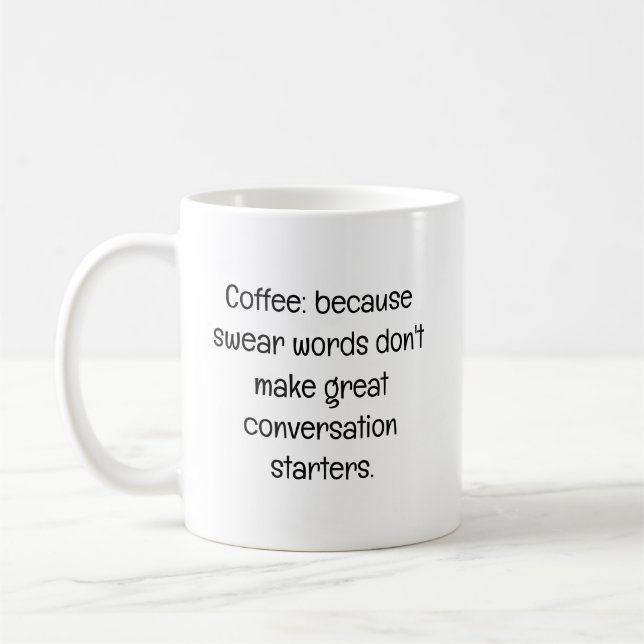 Taza De Café Cita de tipografía divertida (Izquierda)