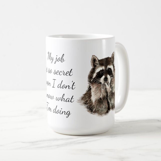 Taza De Café Cita de trabajo divertida sobre el trabajo animal  (Anverso derecho)