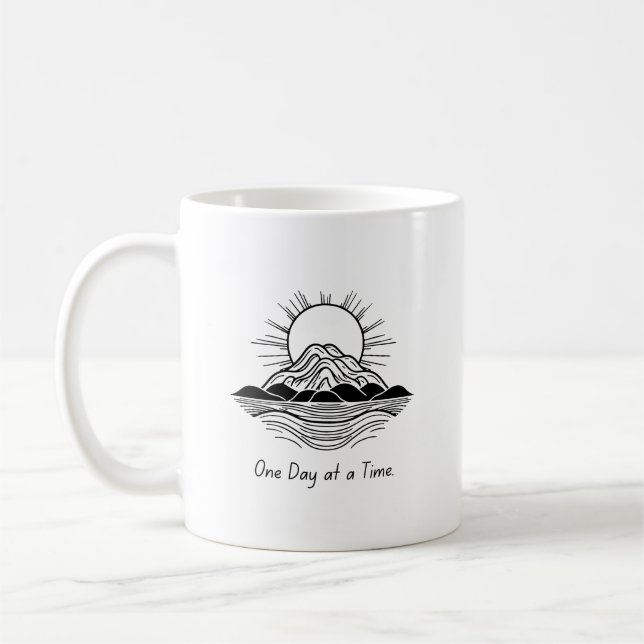 Taza De Café Cita de un día a la vez Mug (Izquierda)