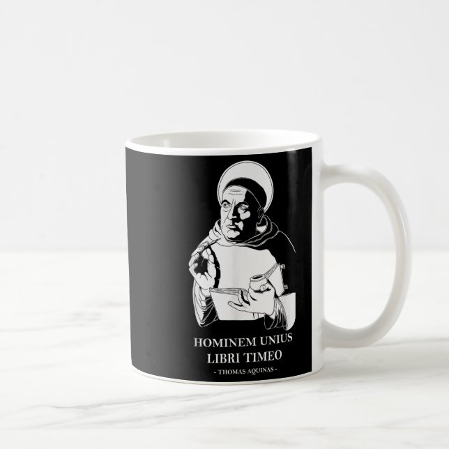 Taza De Café Cita de Unius Libri Philosopher Thomas Aquinas (Derecha)