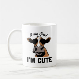 Taza De Café Cita de vaca: Vaca sagrada, soy linda