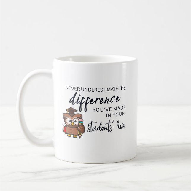 Taza De Café Cita de valoración personalizada del profesor (Izquierda)