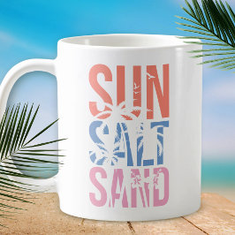 Taza De Café Cita de verano de Sun Salt Sand Beach
