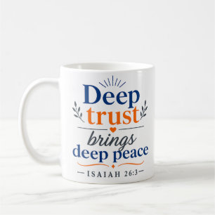 Taza De Café Cita de versículo bíblico de confianza profunda tr