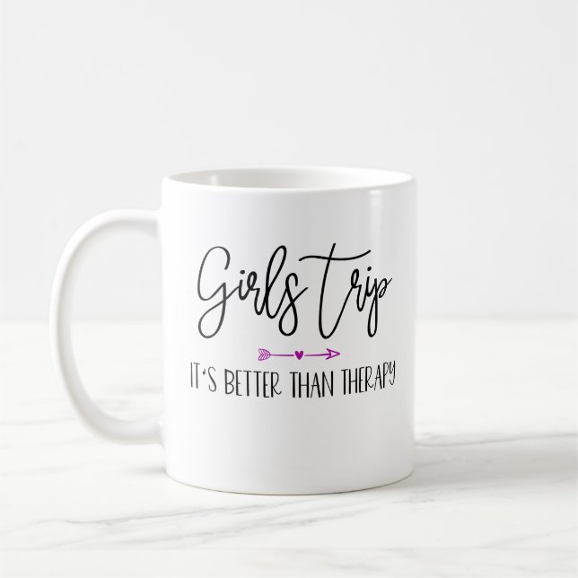 Taza De Café Cita De Viaje De Chicas Divertidos Para Vacaciones (Izquierda)