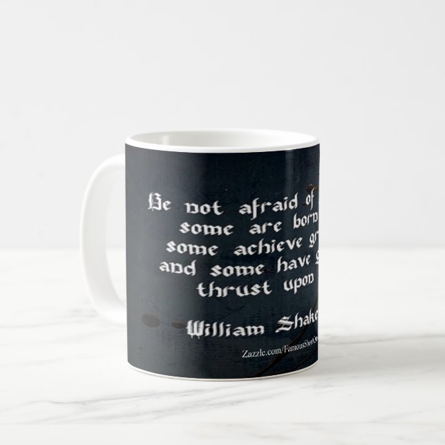 Taza De Café Cita de William Shakespeare (Anverso izquierdo)