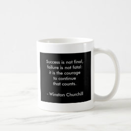 Taza De Café Cita de Winston Churchill; Éxito