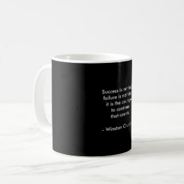 Taza De Café Cita de Winston Churchill; Éxito