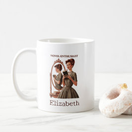 Taza De Café Cita del amante del libro de Entusiast de novela