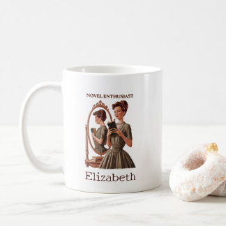 Taza De Café Cita del amante del libro de Entusiast de novela