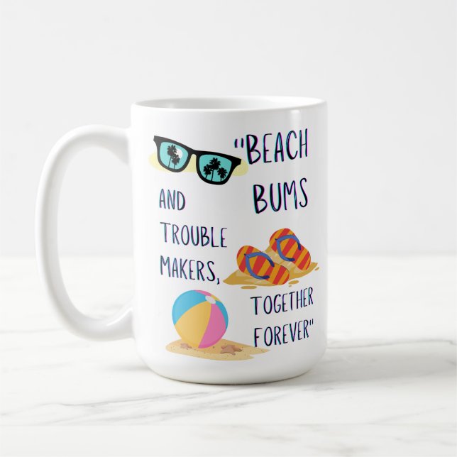 Taza De Café cita del día de la playa (Izquierda)