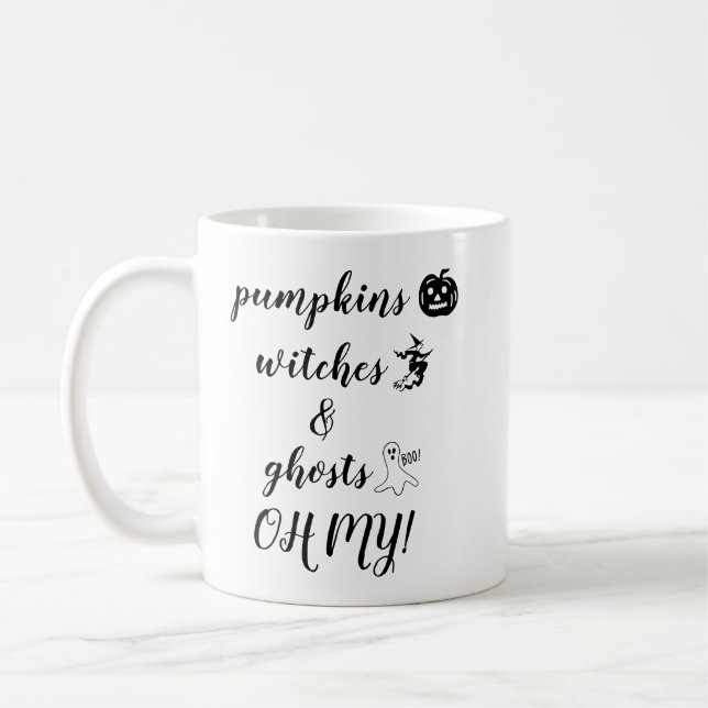Taza De Café Cita del fantasma de la bruja de Halloween (Izquierda)