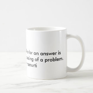 Taza De Café Cita del filósofo Jiddu Krishnamurthi