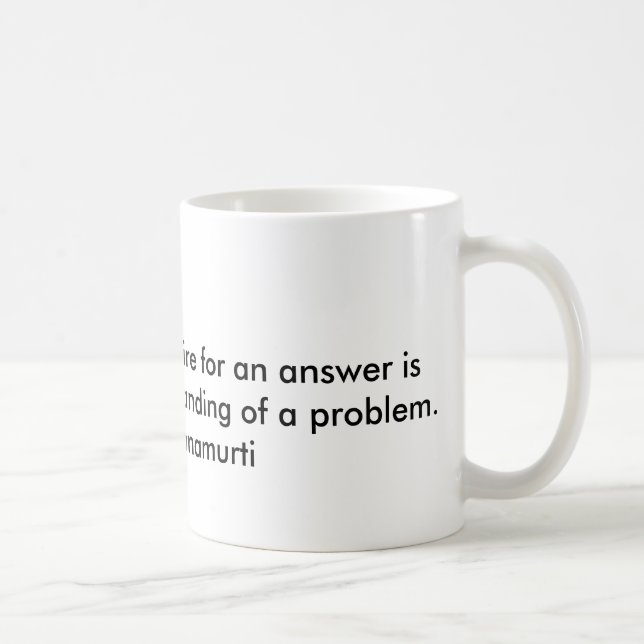 Taza De Café Cita del filósofo Jiddu Krishnamurthi (Derecha)