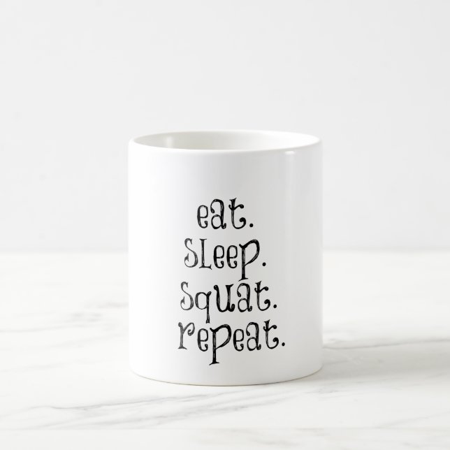 Taza De Café Cita del gimnasio: Comer, dormir, sentarse (Centro)