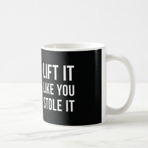 Taza De Café Cita del gimnasio Weightlifm Levanta el blanco neg