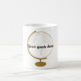 Taza De Café Cita del globo DIY del oro
