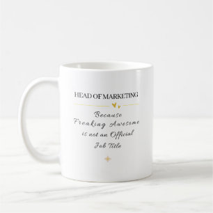 Taza De Café Cita del Jefe de Oficina de Marketing