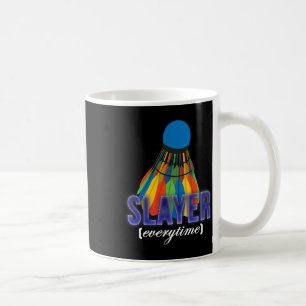 Taza De Café Cita del jugador del lanzadera Badminton