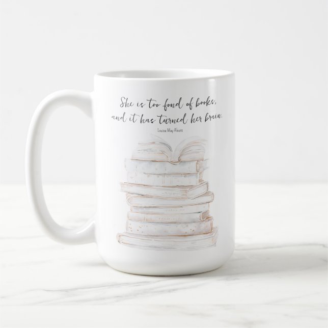 Taza De Café Cita del libro de mujeres pequeñas y graciosas (Izquierda)