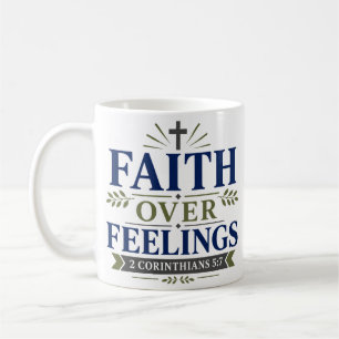 Taza De Café Cita diaria de fe sobre la fe por encima de los se