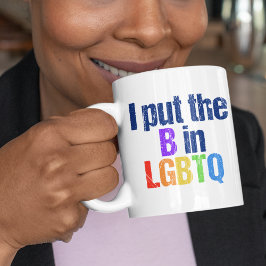 Taza De Café Cita divertida bisexual LGBTQ Rainbow Humor