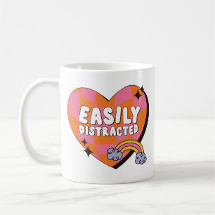 Taza De Café Cita Divertida de ADHD Fácilmente Distraído