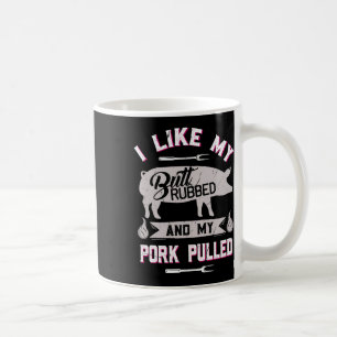 Taza De Café Cita Divertida De Barbacoa Asando Cerdo Carne Desm