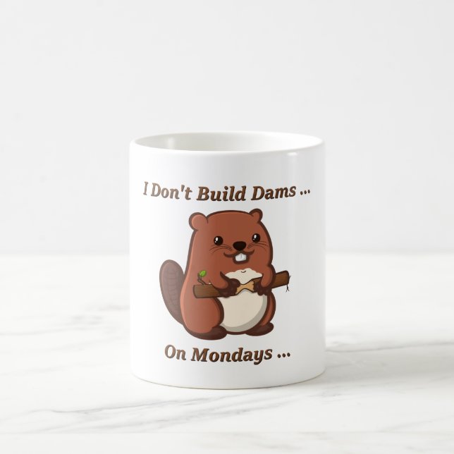 Taza De Café Cita divertida de Beaver (Centro)