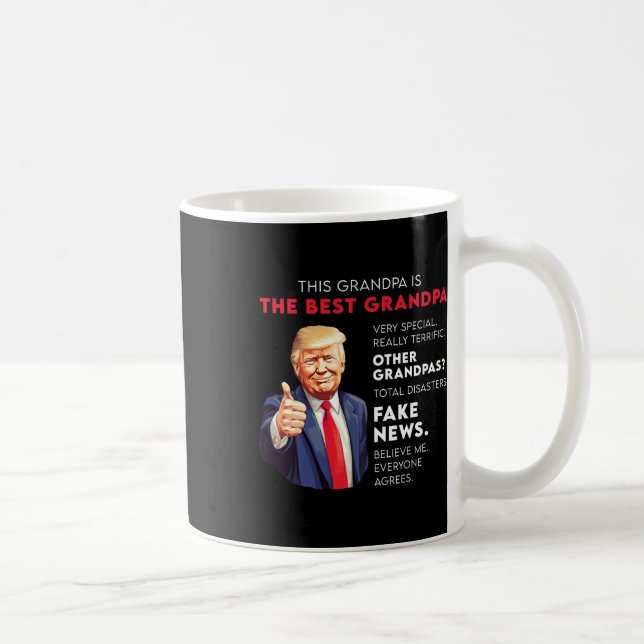 Taza De Café Cita divertida de Donald Trump para el abuelo cons (Derecha)