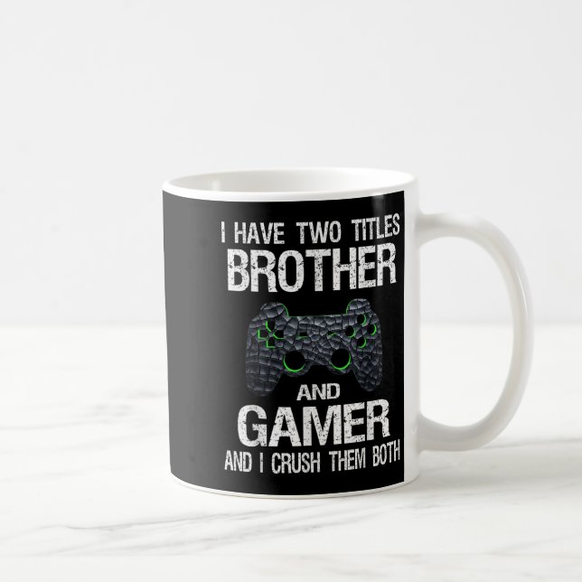 Taza De Café Cita divertida de gamer Cita Videojuegos Hermano d (Derecha)