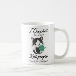 Taza De Café Cita Divertida de Ganchillo Diseño para Amantes de