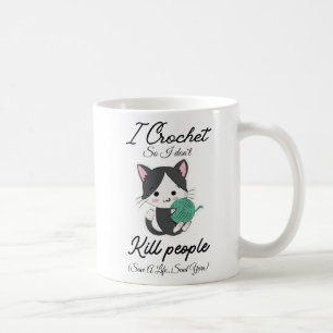 Taza De Café Cita Divertida de Ganchillo Diseño para Amantes de