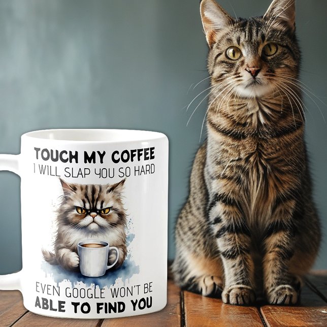 Taza De Café Cita divertida de gato gruñón (Subido por el creador)