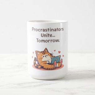 Taza De Café Cita Divertida de Gato Motivacional – Universidad