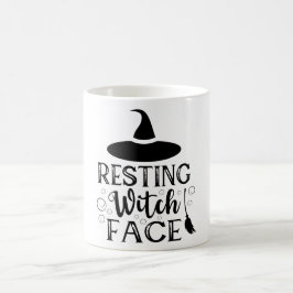 Taza De Café Cita divertida de Halloween de Resting Witch Face