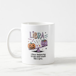 Taza De Café Cita divertida de Halloween Libra Zodiac