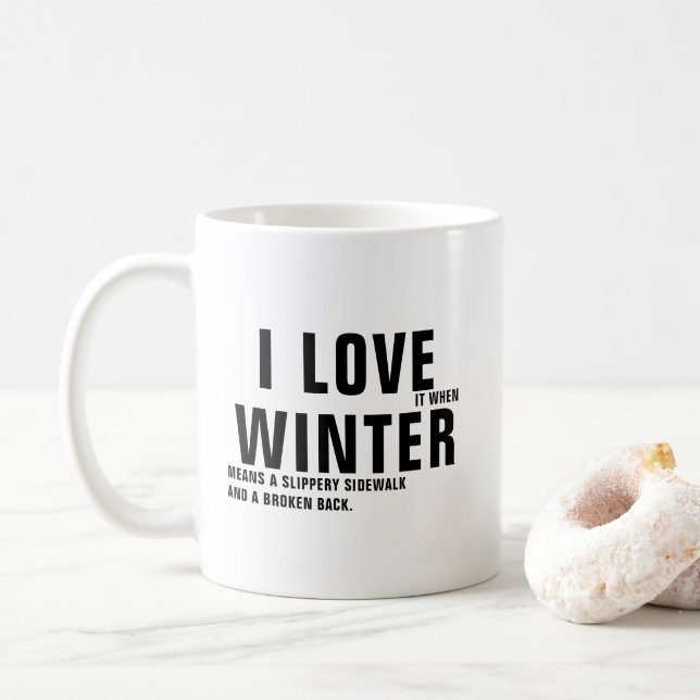 Taza De Café Cita divertida de invierno café tazón (Con donut)