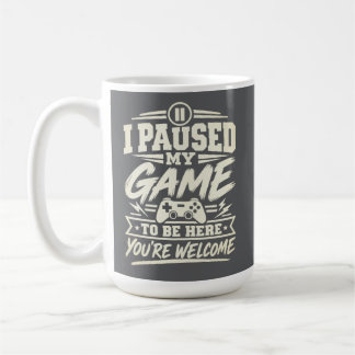 Taza De Café Cita Divertida de Jugador Pausé Mi Juego