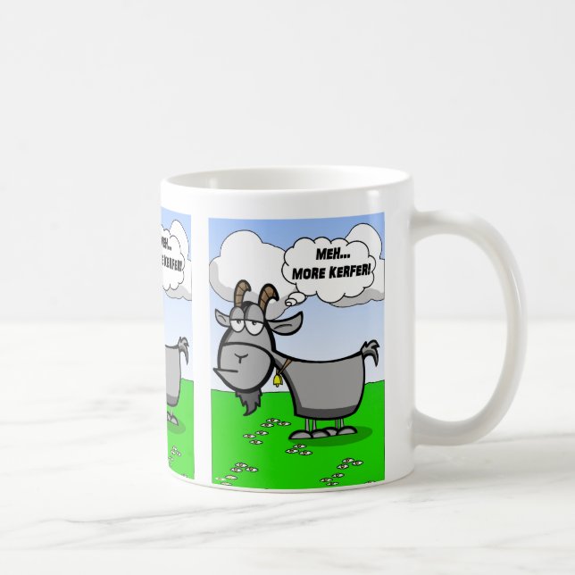 Taza De Café Cita divertida de la cabra del dibujo animado (Derecha)